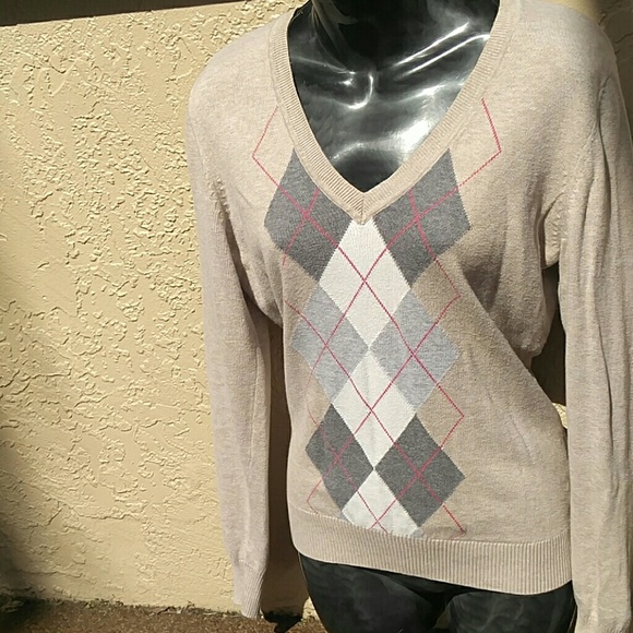 Bass Sweaters - 3 for $20 argyle cotton sweater